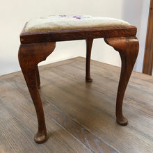 Load image into Gallery viewer, 19th Century Embroidered Footstool
