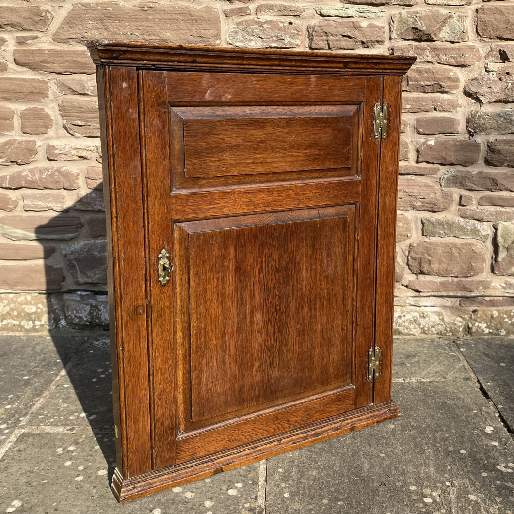 18th Century Oak Corner Cupboard