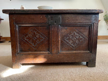 Load image into Gallery viewer, 17th Century Oak Coffer Box
