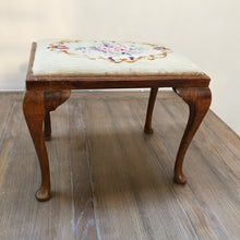 Load image into Gallery viewer, 19th Century Embroidered Footstool
