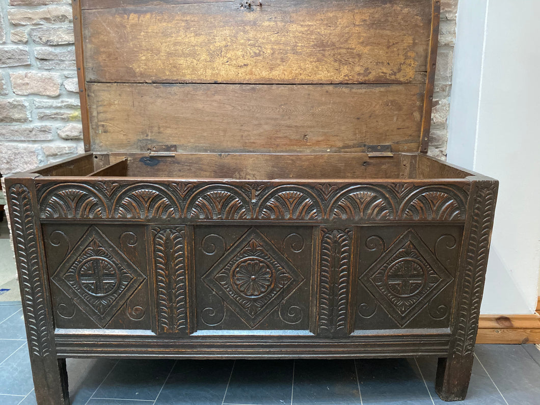 Mid 17th Century Oak Coffer